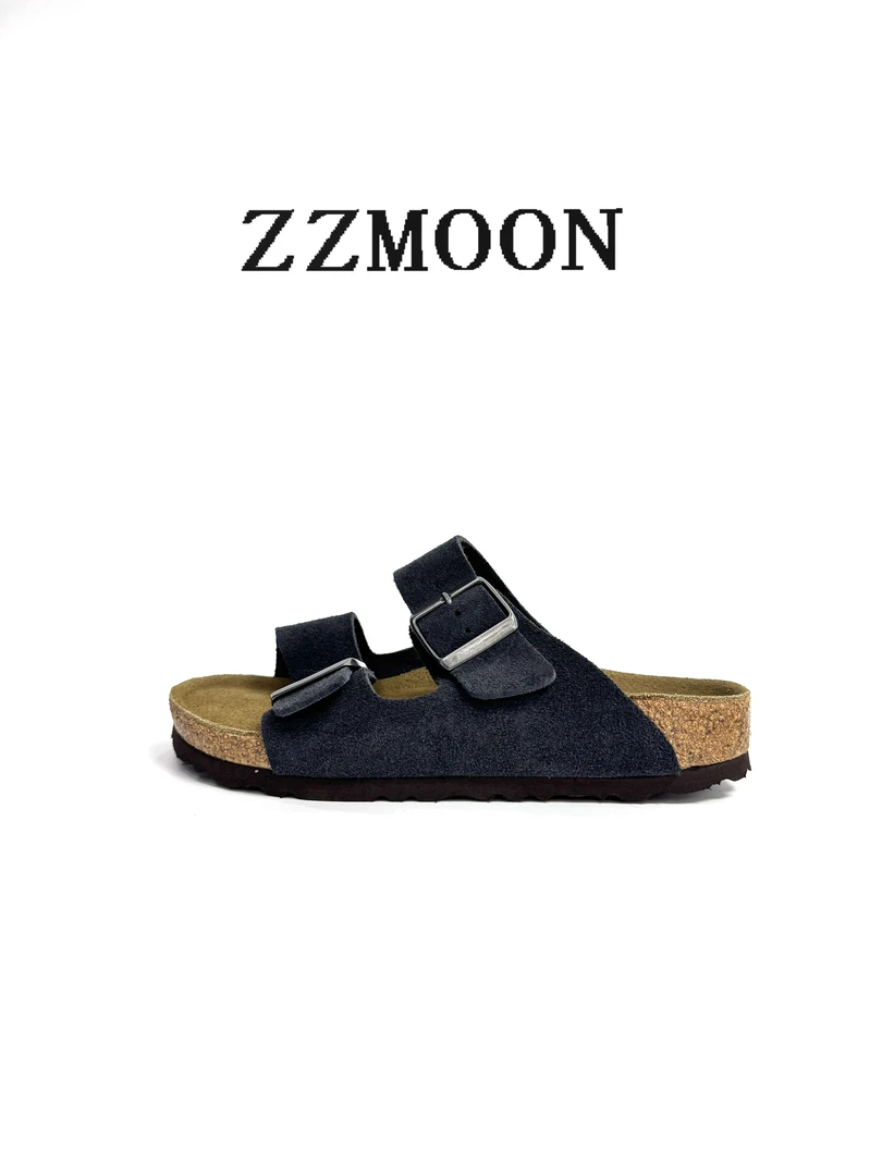 中跟日常纯色夏季露趾平跟一字拖凉拖舒适勃肯拖鞋 Y75