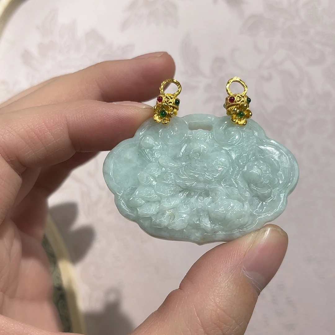 翡翠合金吊坠(不含链)