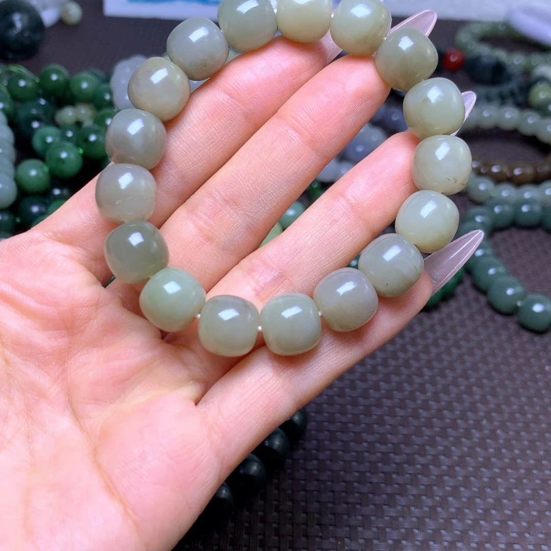 和田玉未镶嵌手串卡12