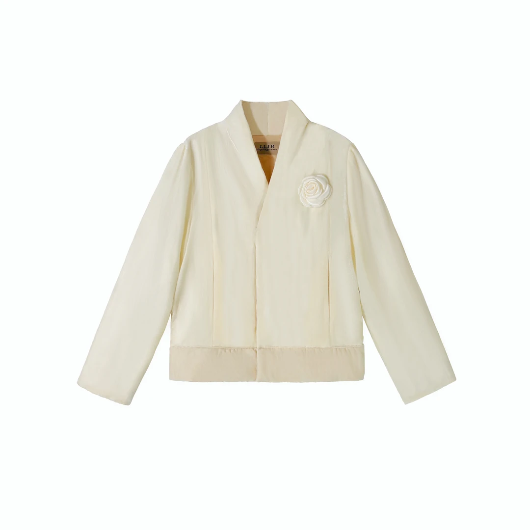 【徐叔心选】 设计款真丝羽绒服法式气质轻奢优雅秋冬新款高级L200