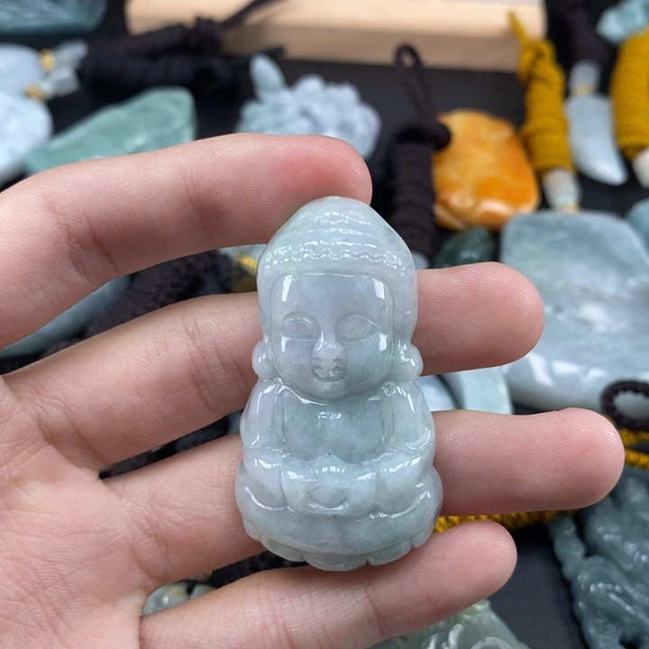 翡翠未镶嵌颈饰天然保真a货翡翠