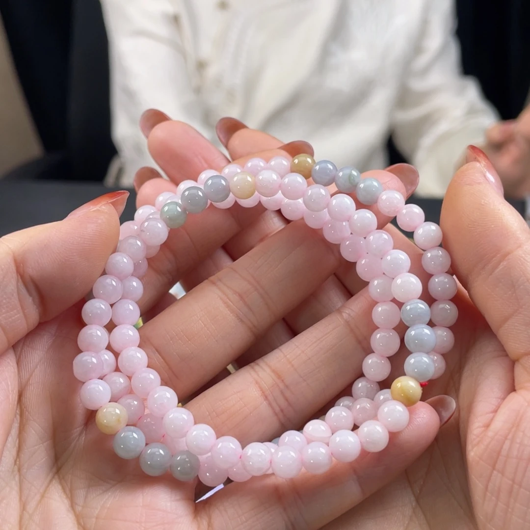 翡翠未镶嵌颈饰代编织