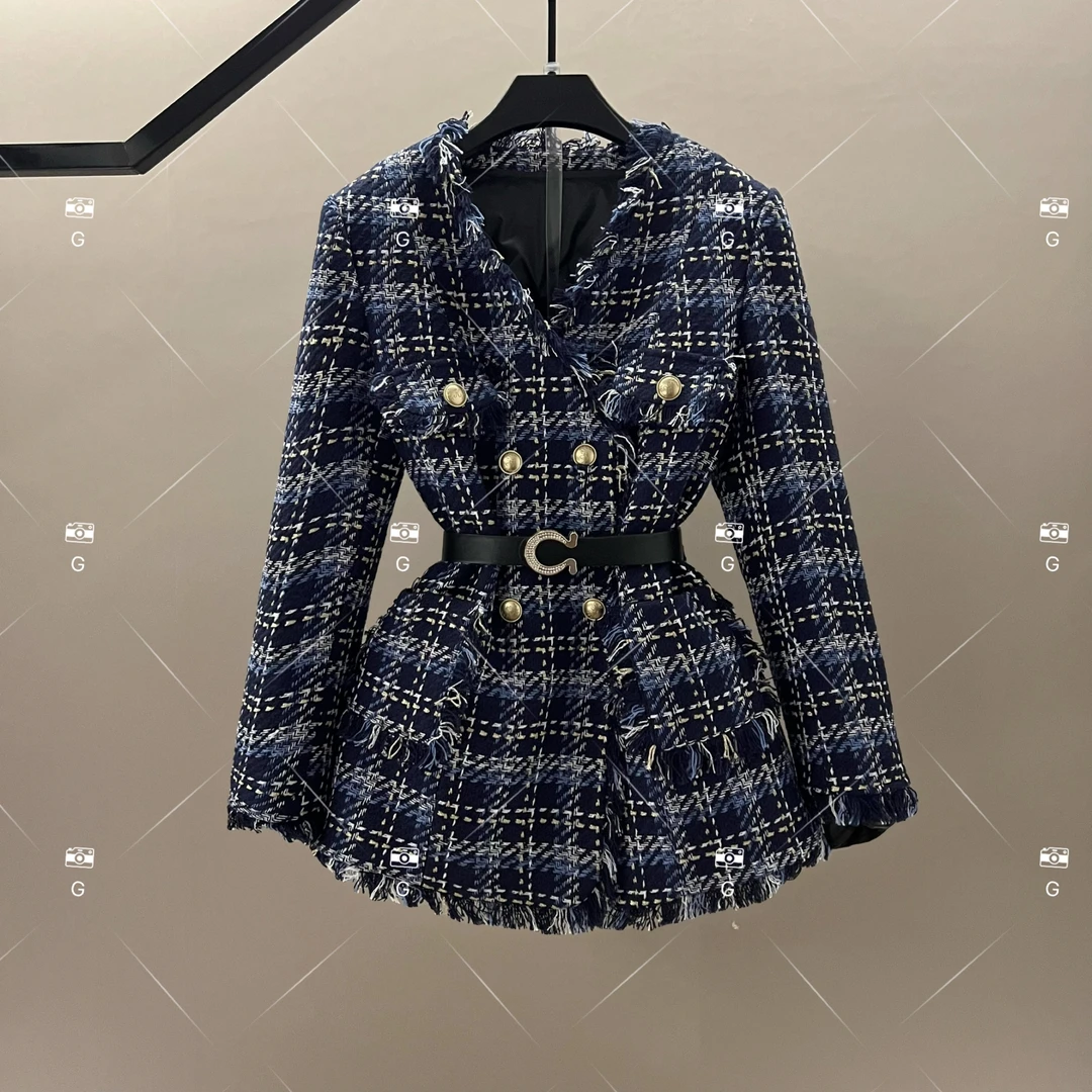 【甜心】秋冬气质小香风设计师中长款羽绒服轻奢女 GS-57578