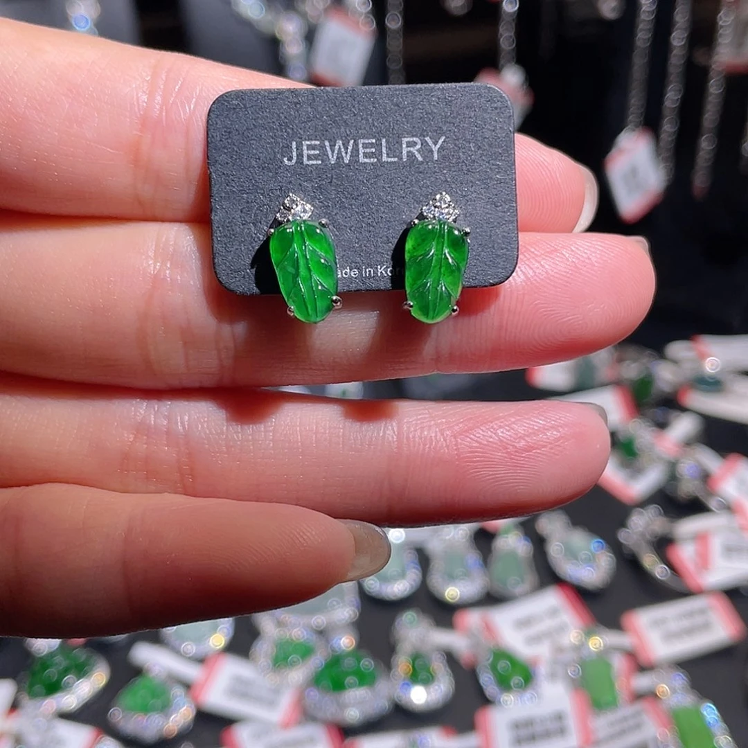 未镶嵌翡翠耳饰耳钉