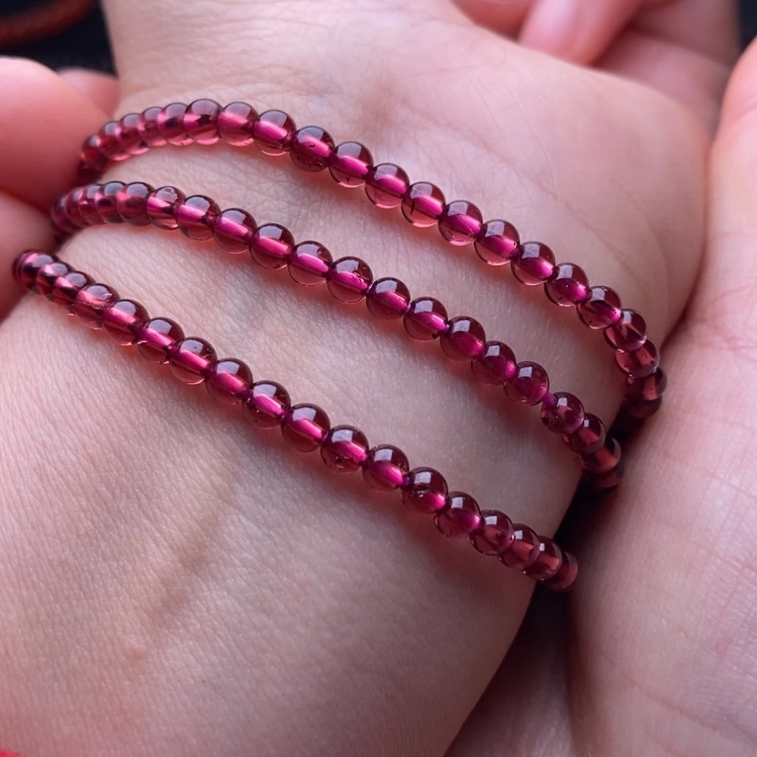 石榴石手链未镶嵌天然经济实惠大漏