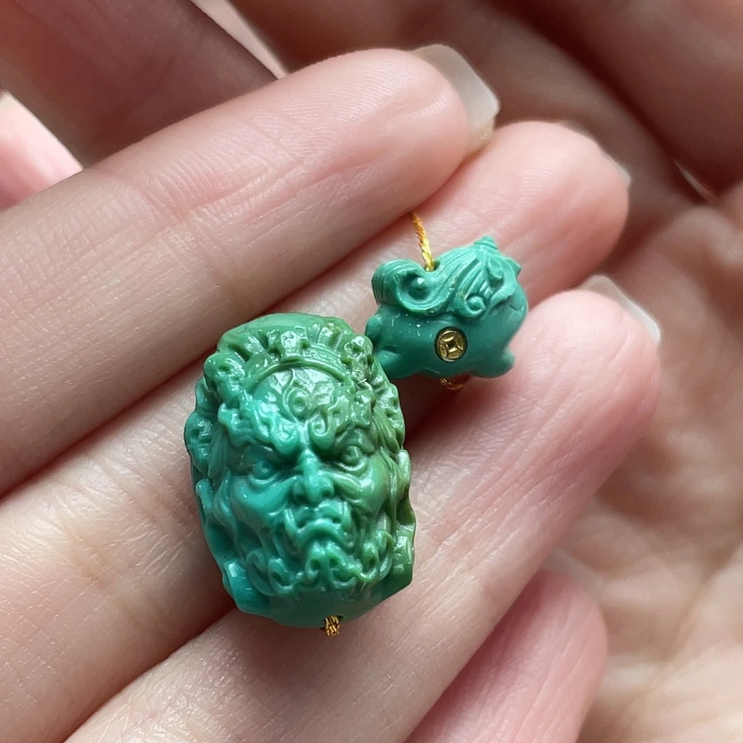 明***夜绿松石未镶嵌颈饰