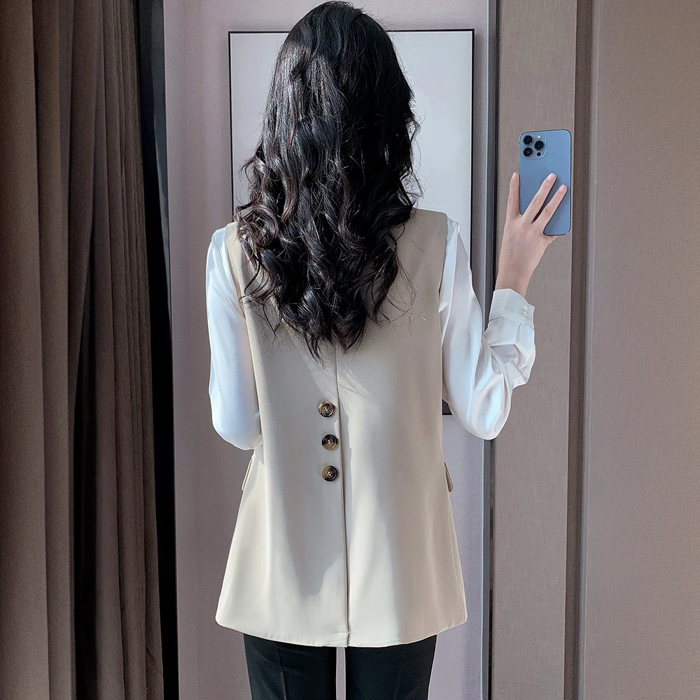 西装马甲女春秋2025新款小个子秋装背心坎肩休闲外穿显瘦马夹外套
