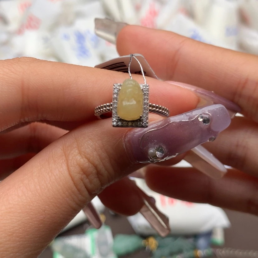 【闪购商品】翡翠戒指银S925镶嵌一