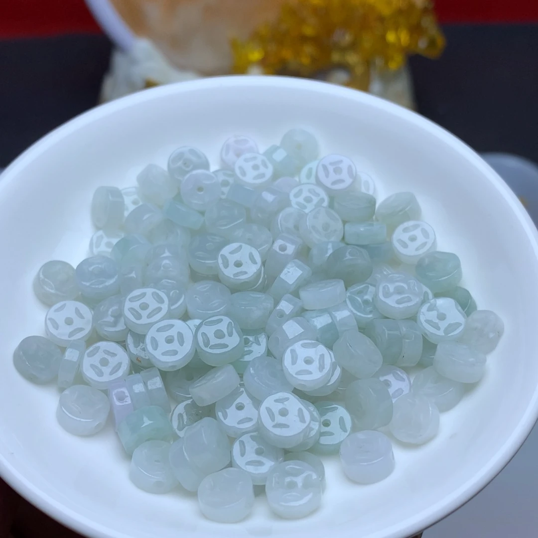 【闪购商品】翡翠手链未镶嵌卡8双面平安扣30个