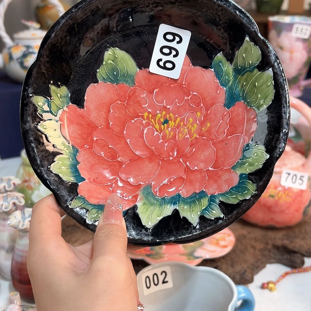 景德镇手绘高温釉下彩陶瓷茶具