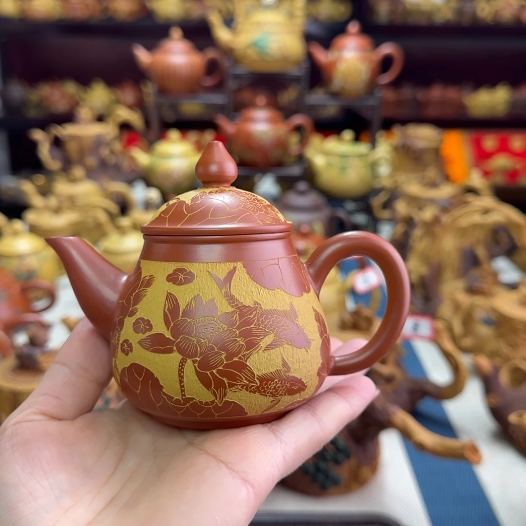 茶壶段泥小***园年年有余