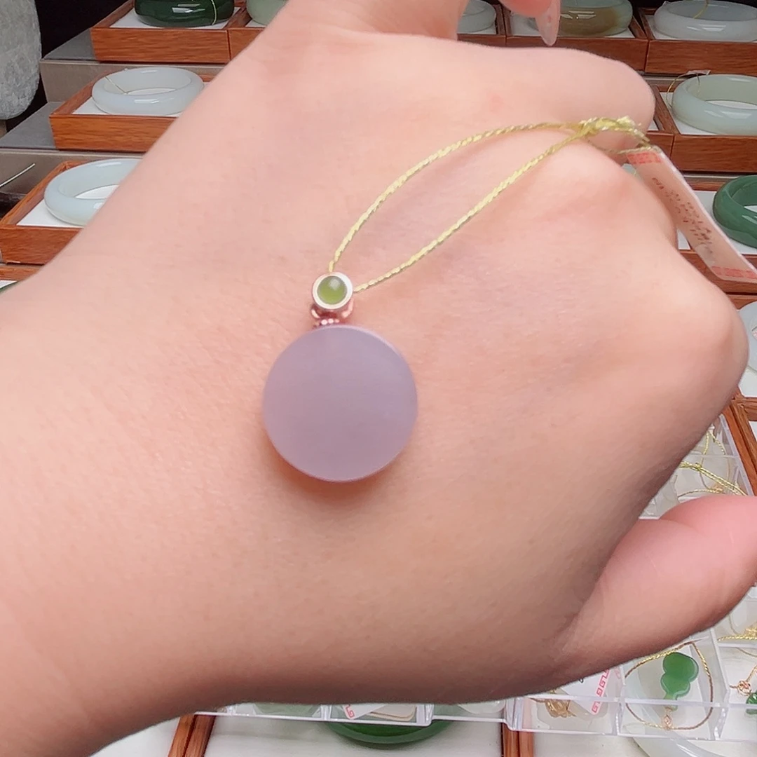 和田玉银S925镶嵌颈饰