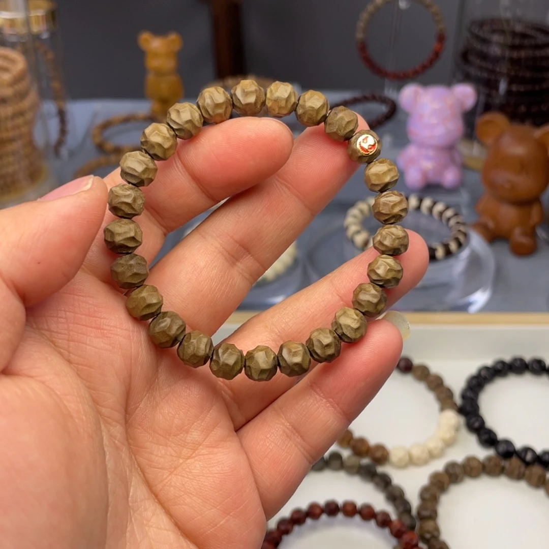 檀香木手串/手链团***丁阴沉老山檀香千刀无相带标