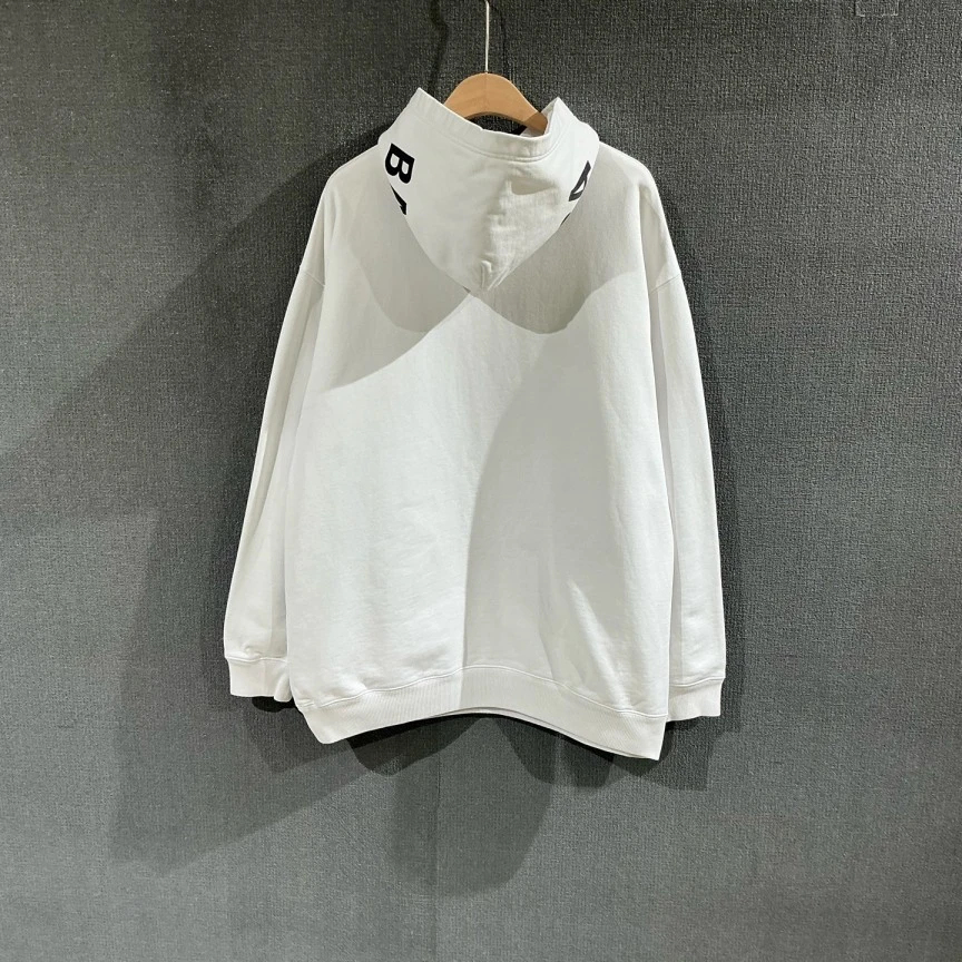 99新 Balenciaga/巴黎世家 （pm）帽子处印花帽衫卫衣 s码/1927