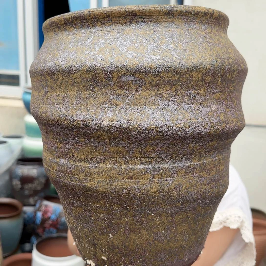 紫砂花盆高31口25