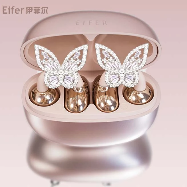 伊菲尔2025新款AI珍珠耳夹耳饰蓝牙耳机环绕全景音超长续航高颜值