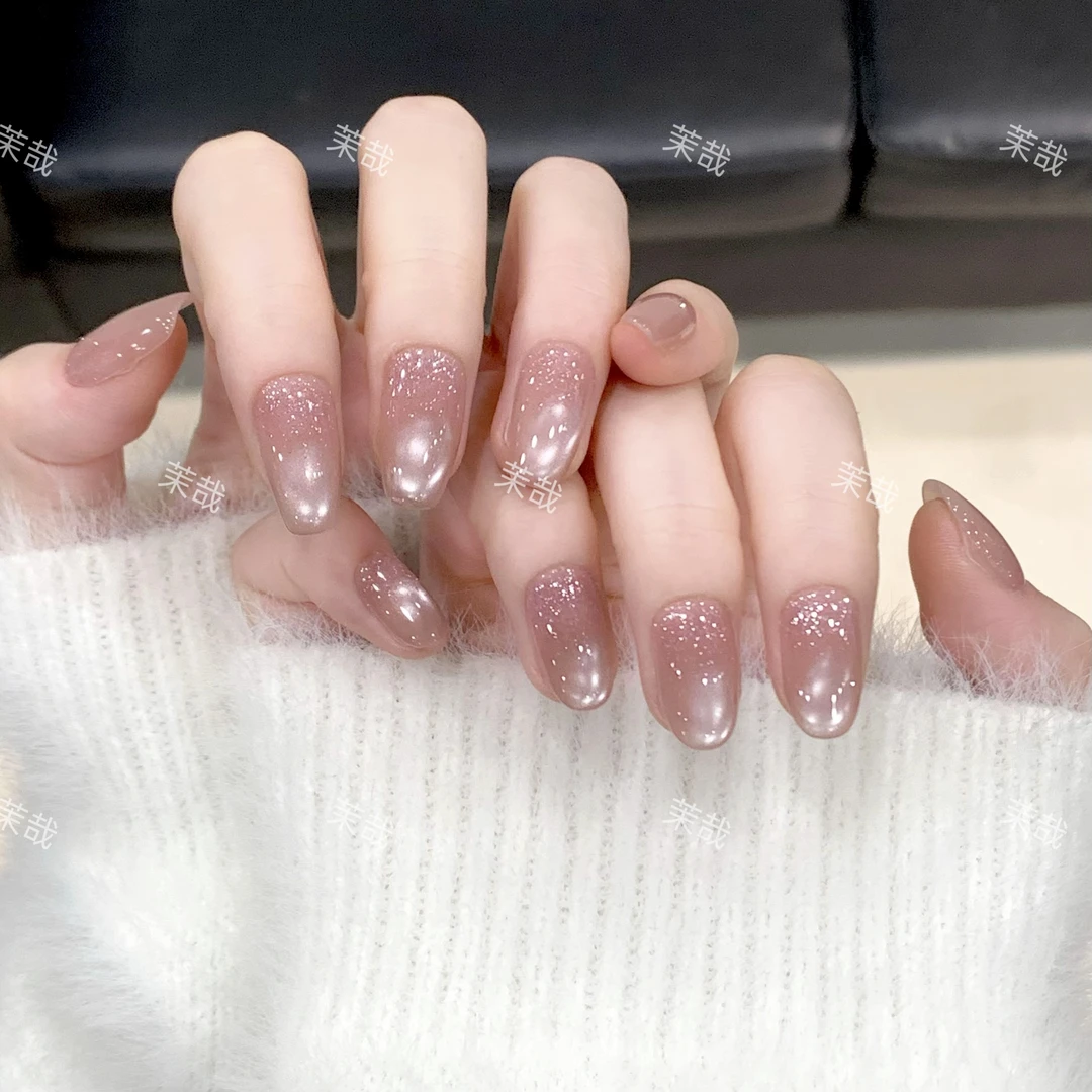 茉哉I现货【闪闪】纯手工定制美甲拆卸穿戴甲A4155