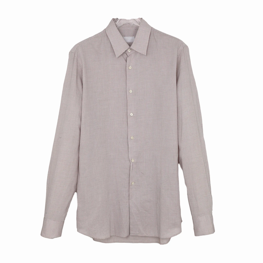 未使用 Prada/普拉达 男士时尚格子长袖衬衫UCM6081E1N