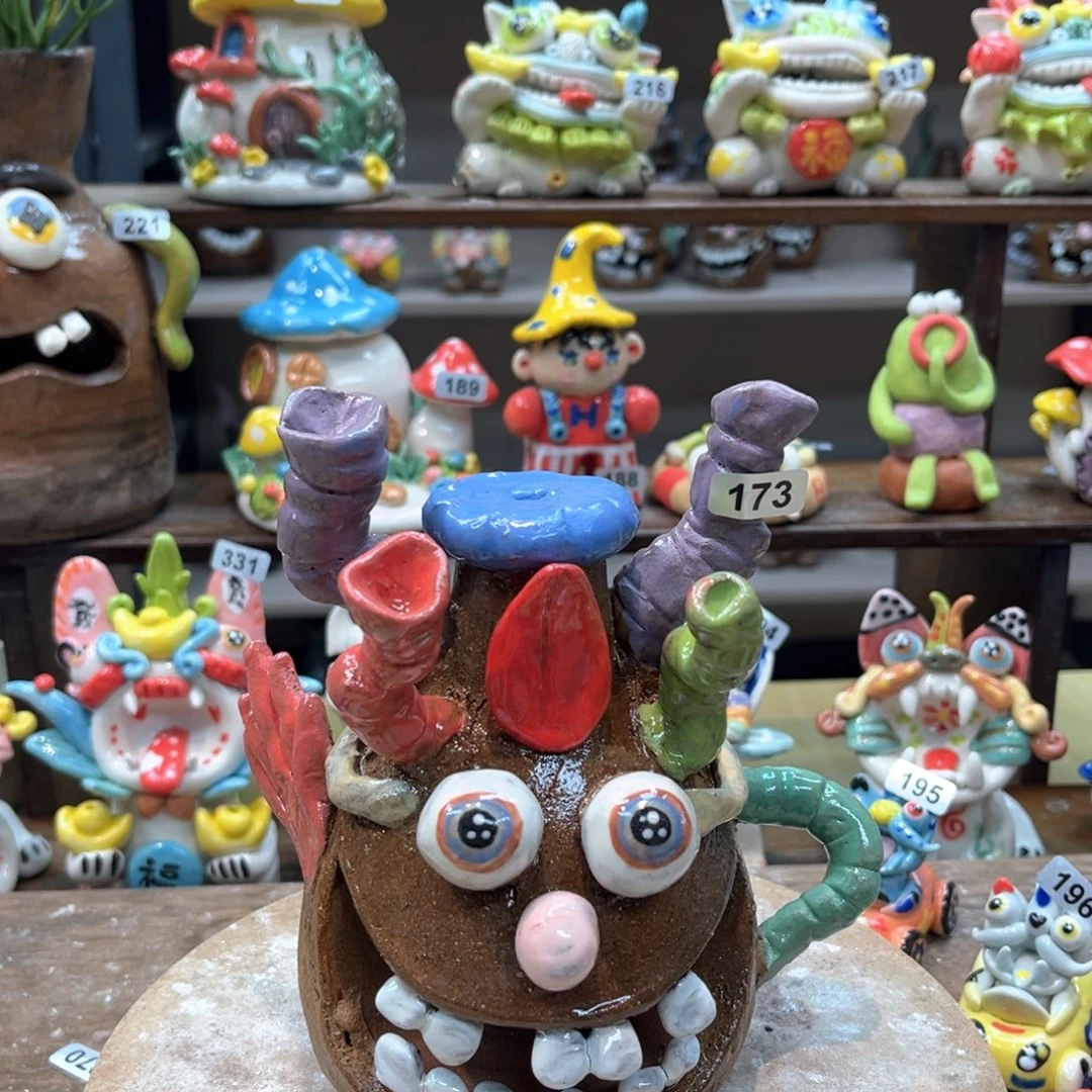 摆件直播间手工陶瓷摆件173