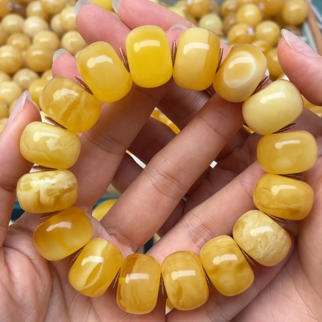 蜜蜡未镶嵌裸石19+蜜蜡手串