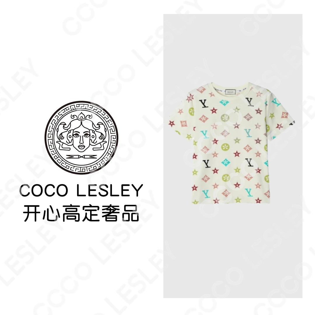 【COCO LESLEY】重工提花烫钻春夏短袖毛衣宽松套头时尚圆领针织衫