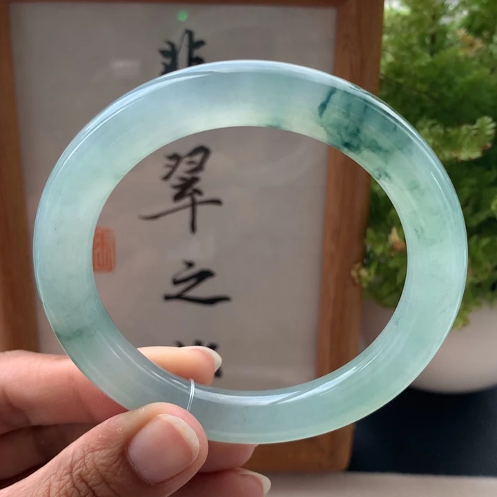 未镶嵌手镯翡翠翡翠手镯圆条57+