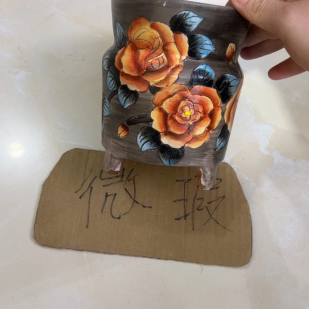 景德镇炫彩手绘口10高13.5