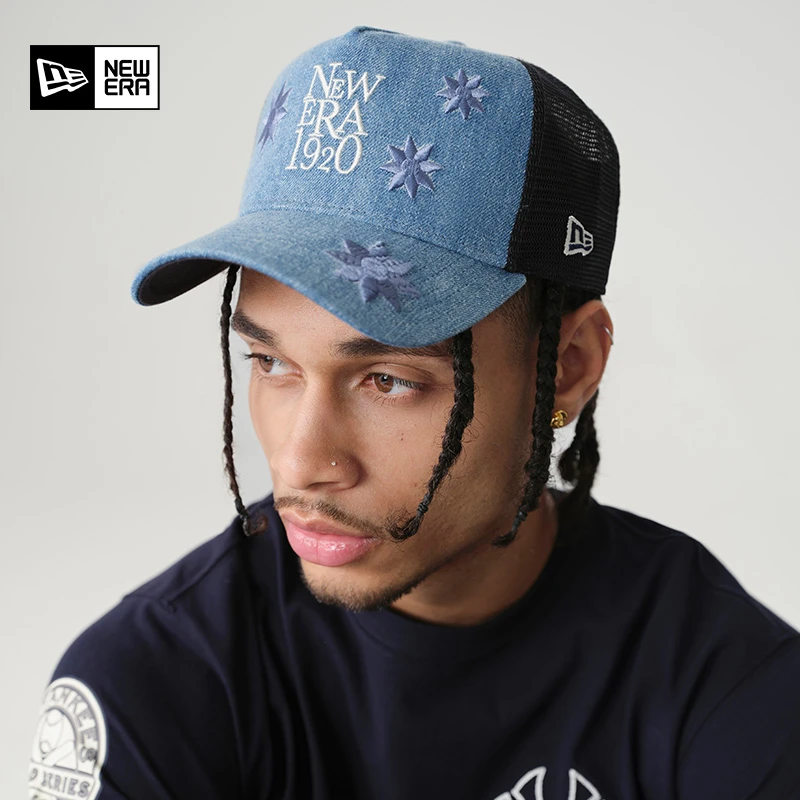 NEW ERA纽亦华2025新高顶网眼棒球帽遮阳透气牛仔刺绣940TRUCKER