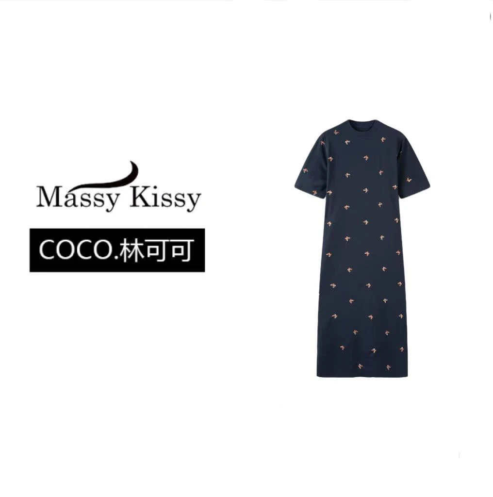 【COCO林可可】夏季新款时尚高级气质蝴蝶连衣裙23777