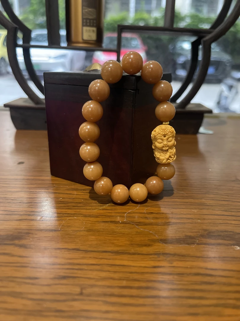 XY073经典手串1.2棕黄菩提扎姬（无礼盒）