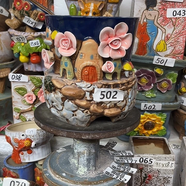 粗陶材质多肉花盆