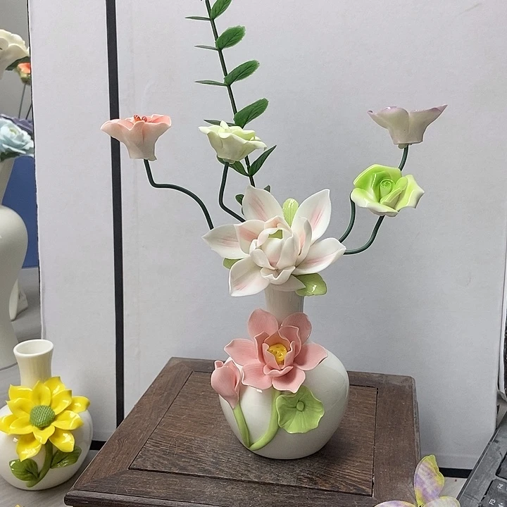 陶瓷纯手工捏花设计