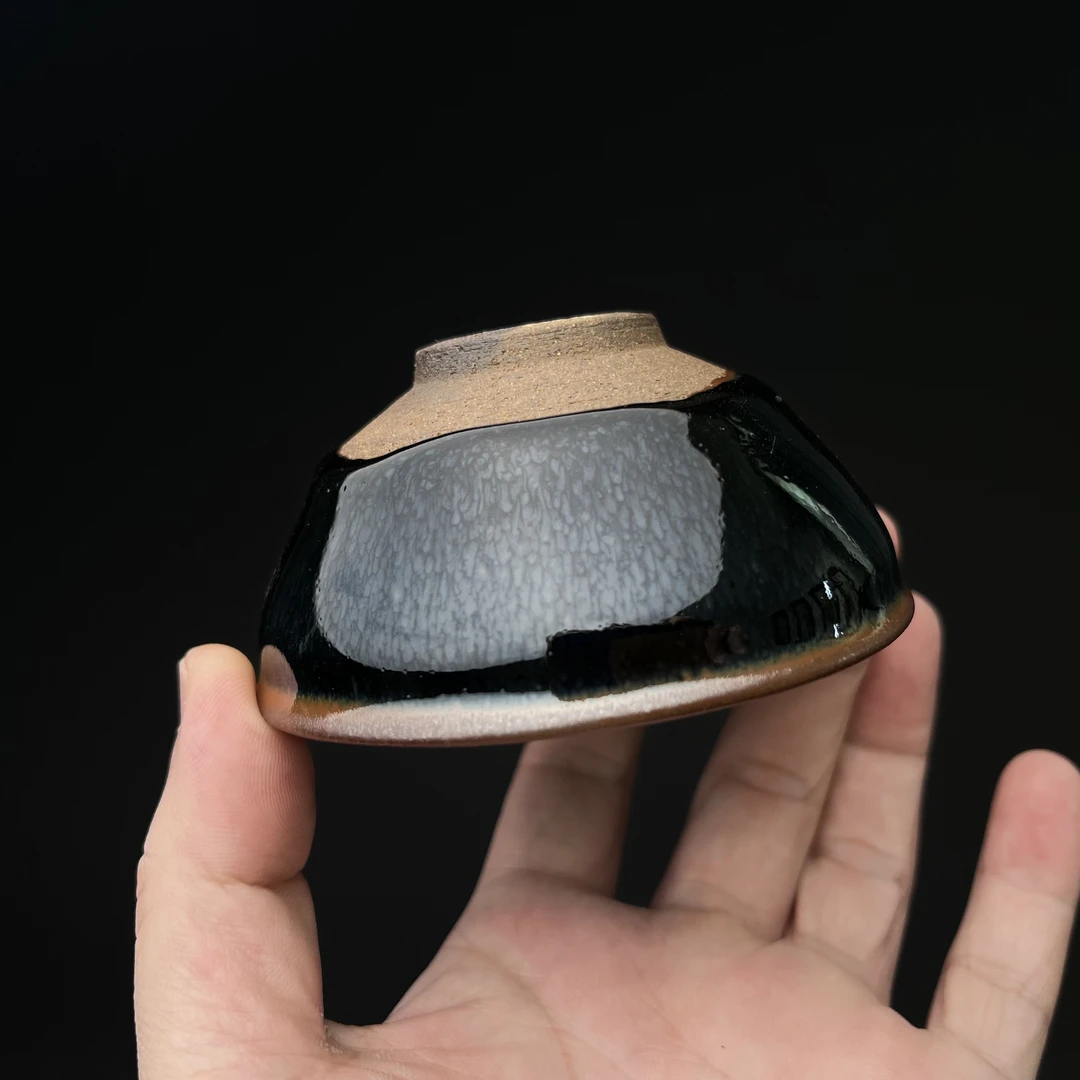吴兴乾柴烧建盏主人杯纯手作陶瓷杯高端复古茶盏兔毫香炉鬲76168