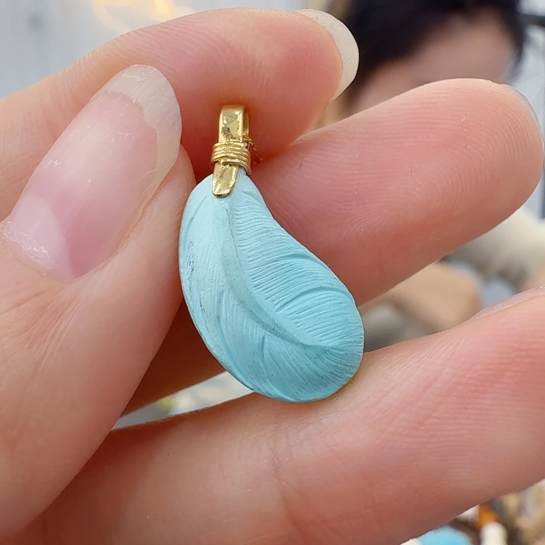 绿松石18K金镶嵌珠宝奇石