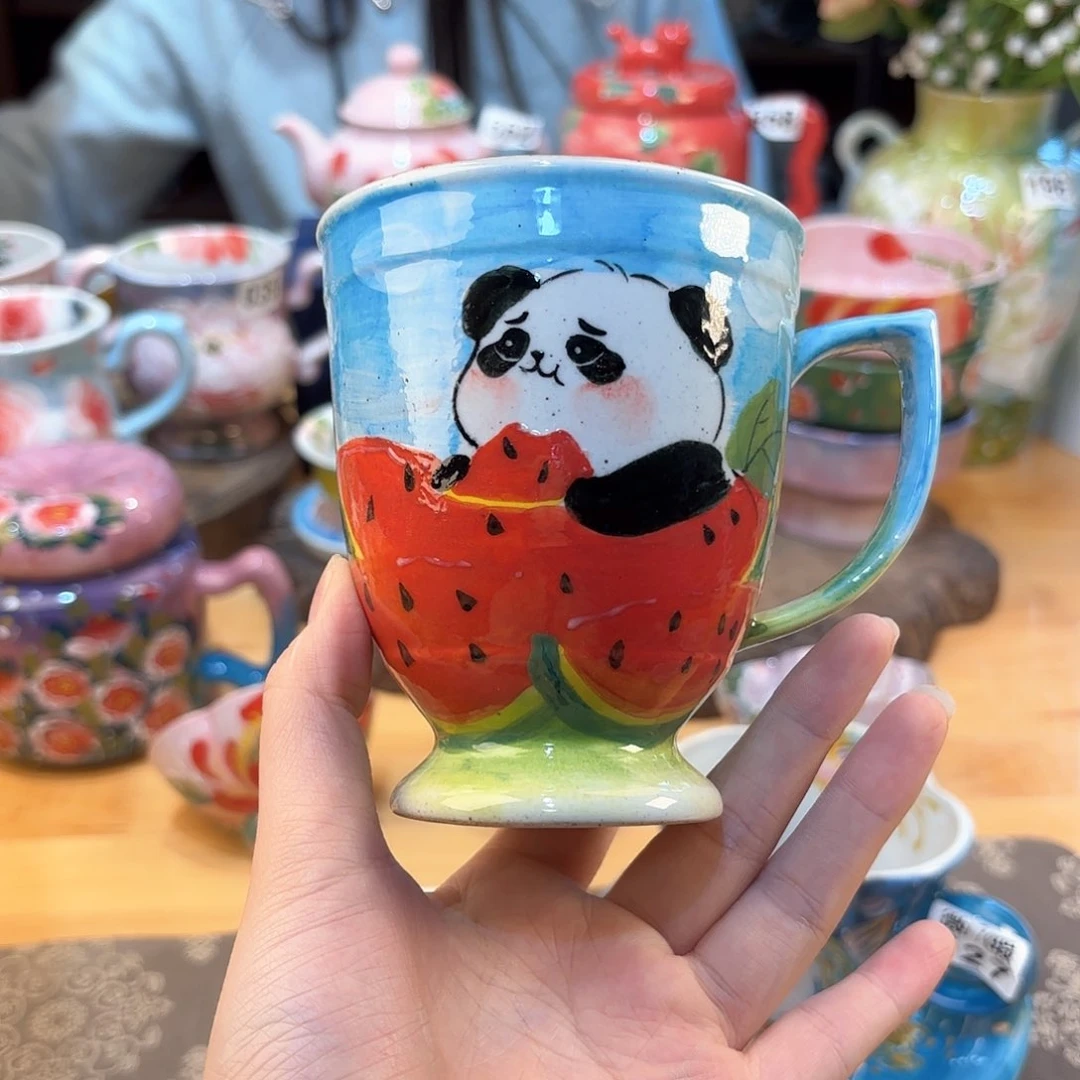 景德镇手绘高温釉下彩陶瓷茶具