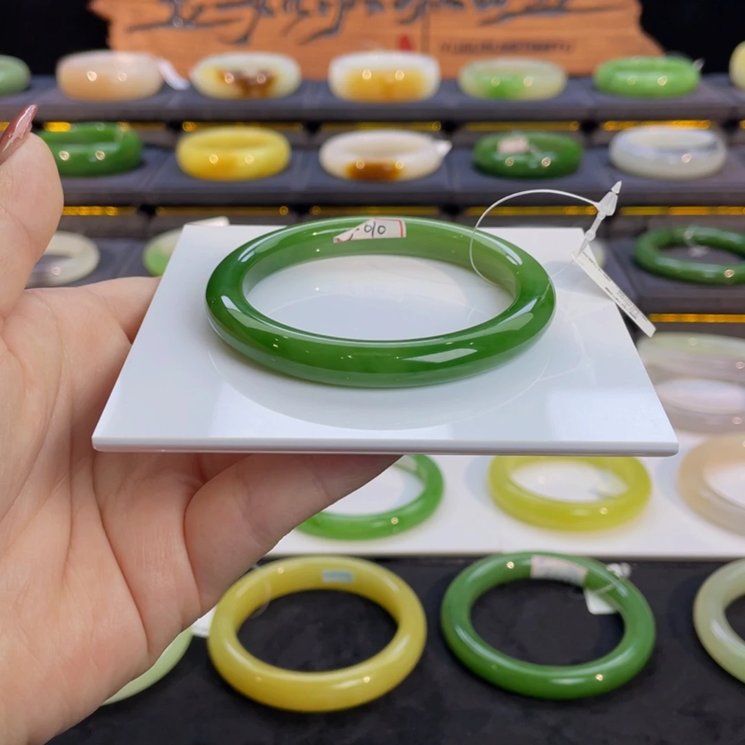 未镶嵌手镯和田玉碧玉手镯56