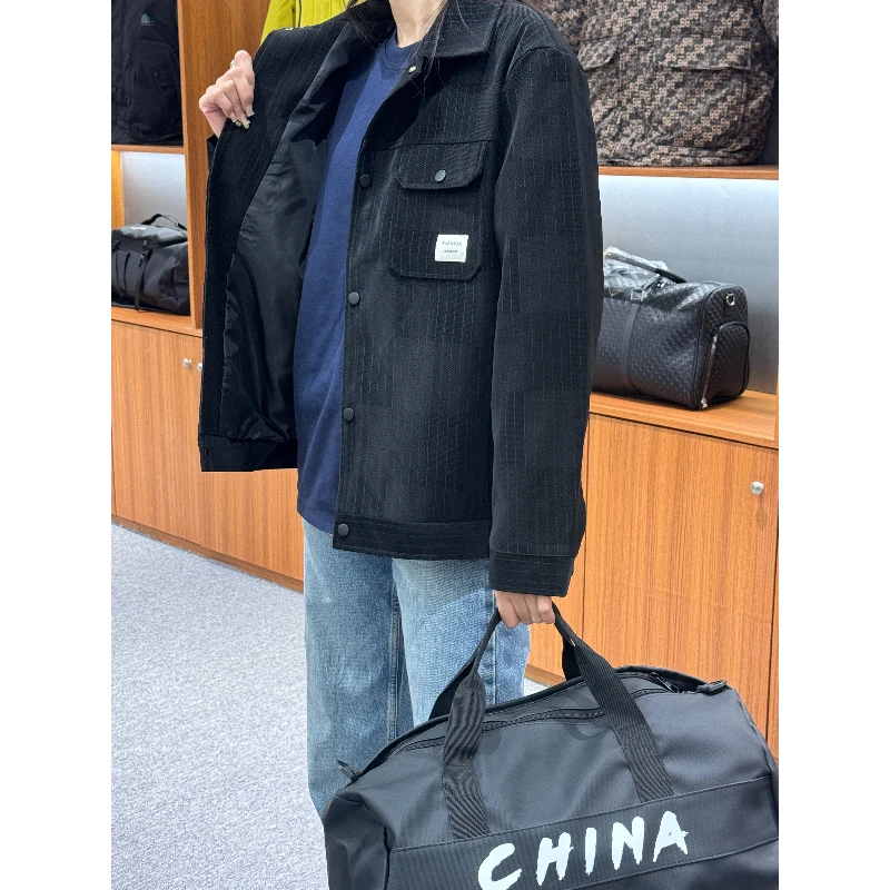 【聆听者】美·豪爵保罗春秋季竖条纹耐磨防泼水夹克外套863601