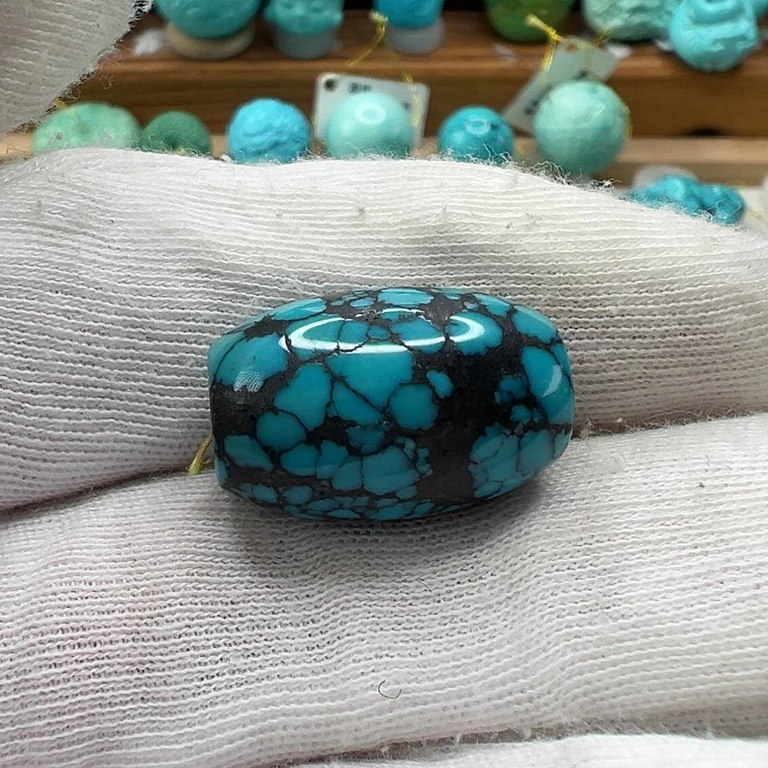 绿松石桶珠 未镶嵌