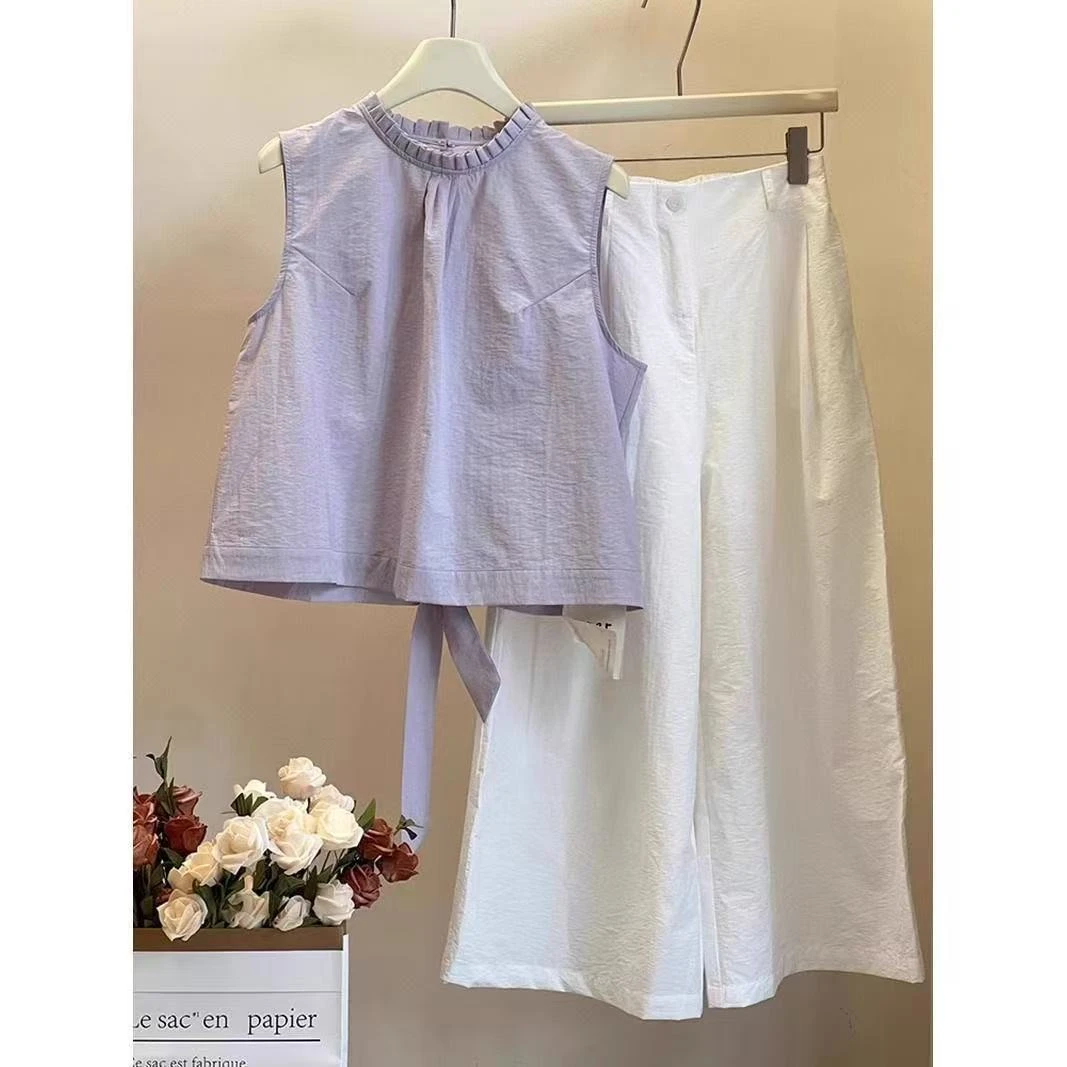 【小沐自制】2025年夏季新款甜美韩版减龄两件套装