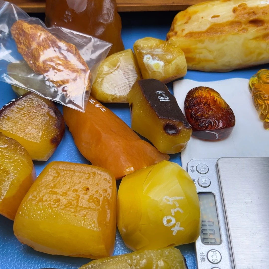 定制琥珀未镶嵌12345678