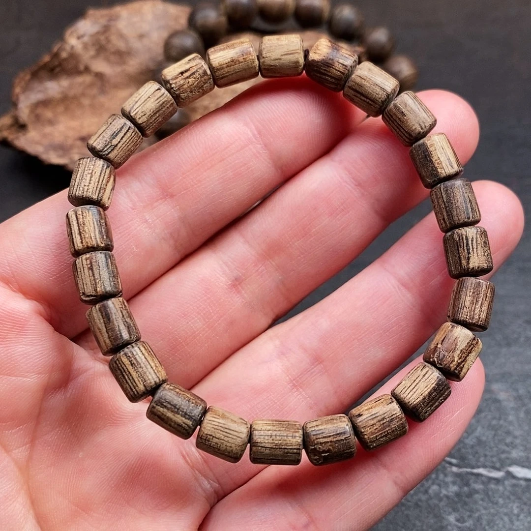 沉香手串海南糖根部沉水紫棋楠5g