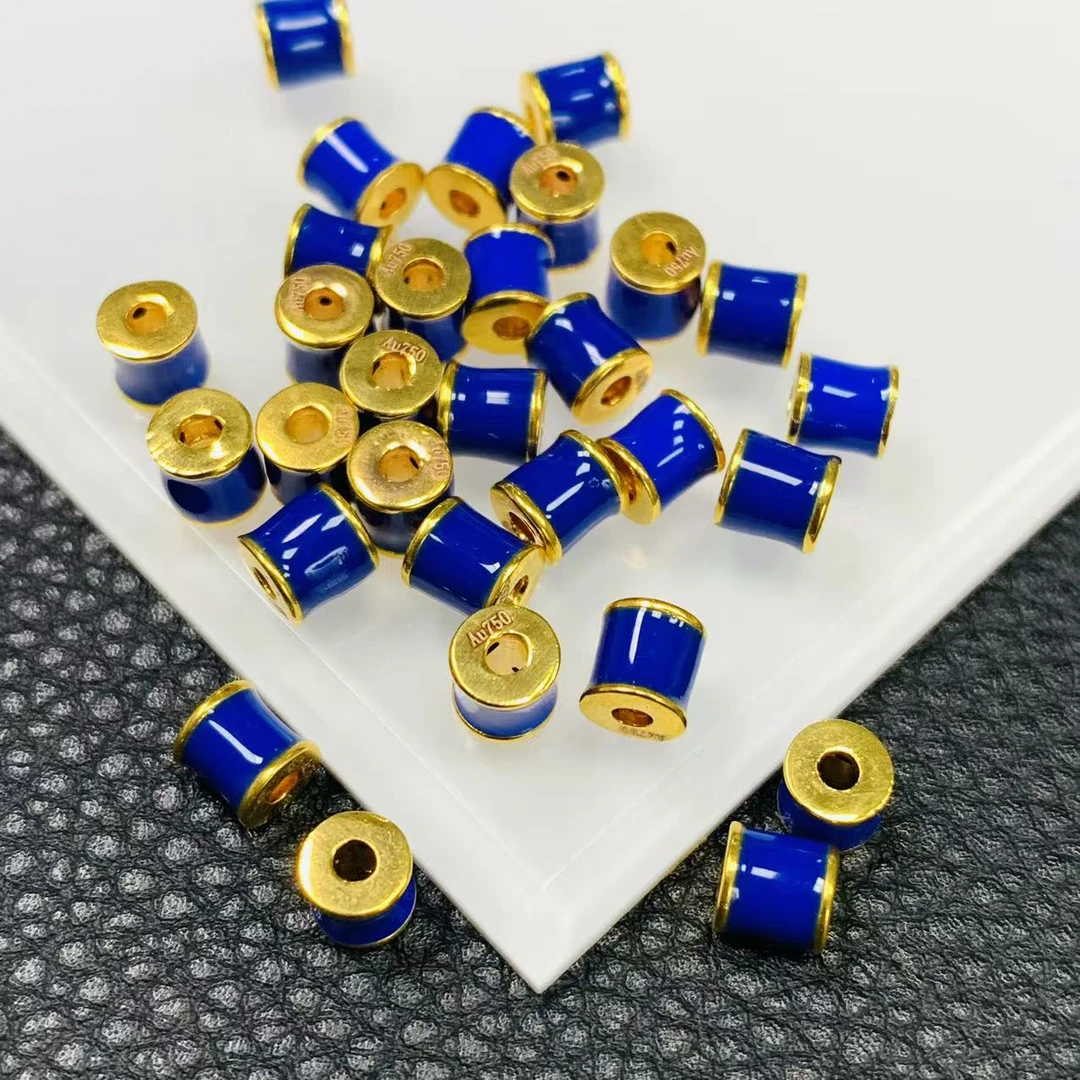 「戴琴珠宝」YZ4077-18K金4.8mm左右蓝色配件-JS(多样性发其一)