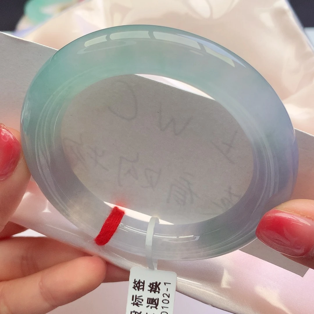 未镶嵌手镯翡翠5354圈口冰透炸光璀璨夺目满目星河30号