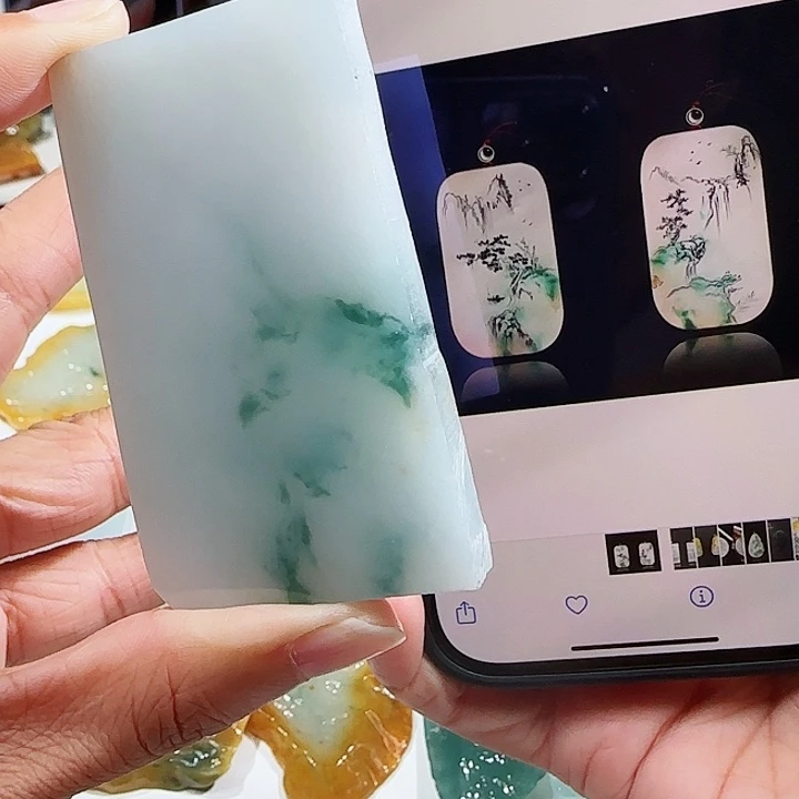 定制翡翠未镶嵌翡翠挂件