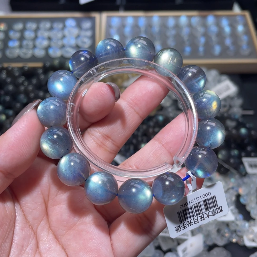 手链长石未镶嵌灰月光手链13mm