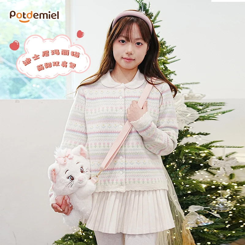 potdemiel迪士尼正版25年新款玛丽猫萌甜双肩包