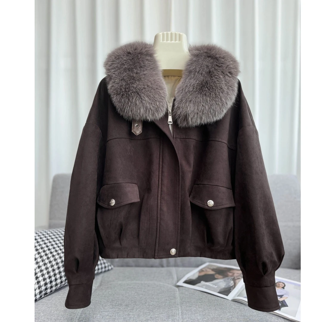 〈纪朵研〉1643短款通勤风女POLO领常规长袖拉链外套