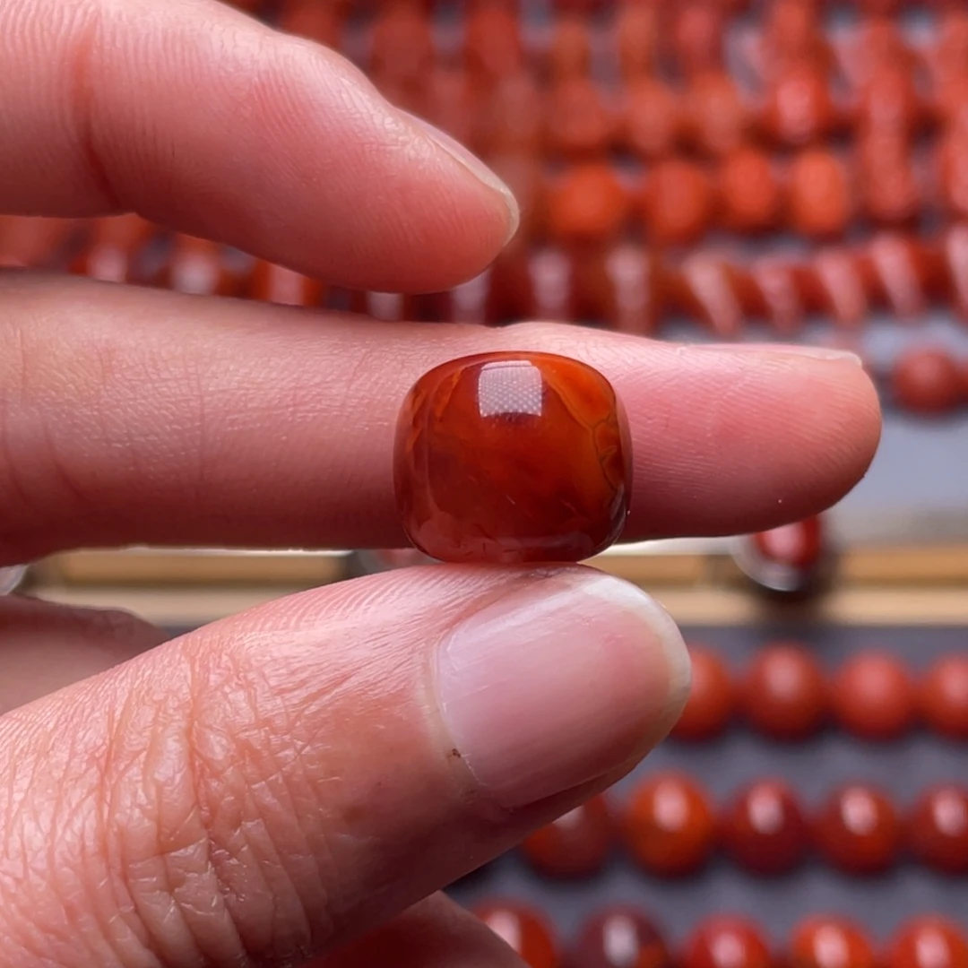 遥***望南红玛瑙未镶嵌其他W原矿12➕瓦西玫红火焰纹老型珠