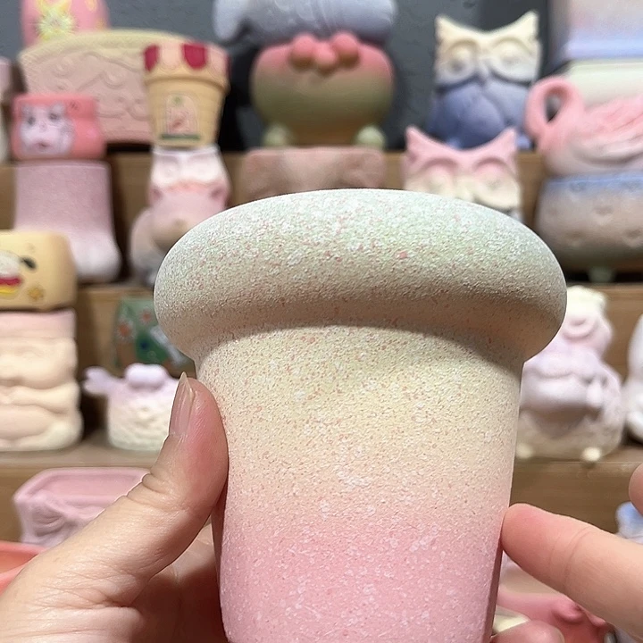 麦饭石多肉花盆微瑕