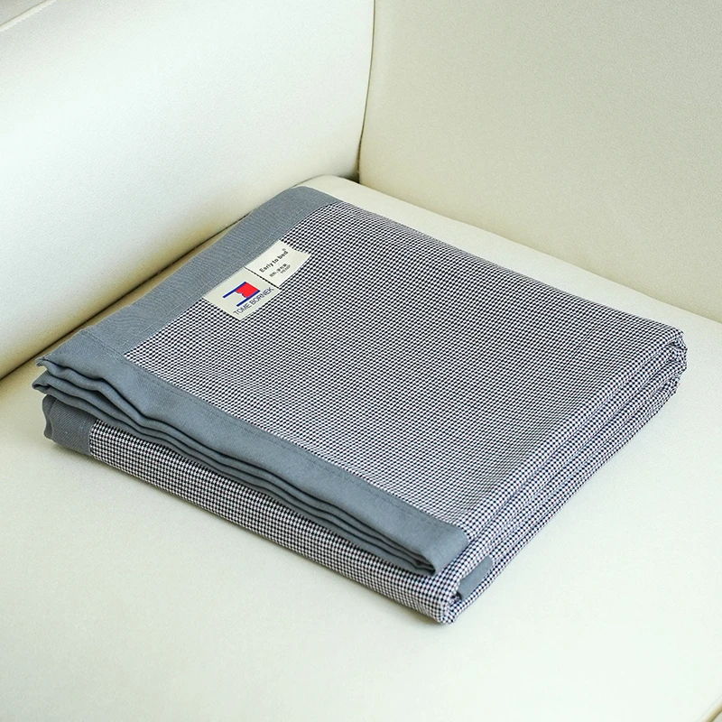 【京会社】多功能盖毯150*200 小千鸟格-咖黑